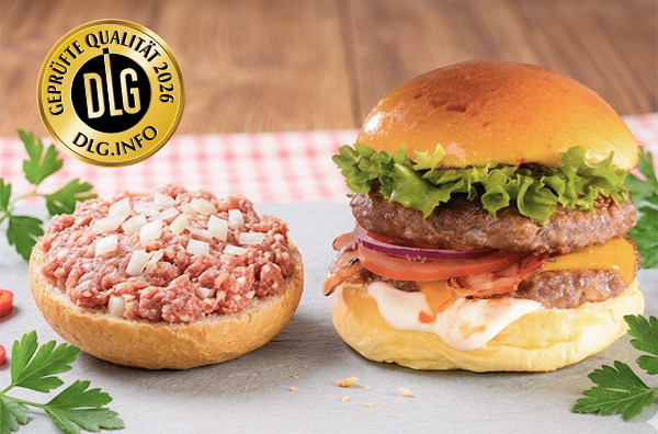 dlg Gold für Zwiebelmett und Hamburger